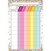 Ashley Productions ASH91045 Smart Poly&trade; Chart, Confetti Chores, Polypropylene (PP)/Steel, 13" x 19"