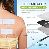 Med-Fit TENS Self-Adhesive Pads 16 Pads 4 Packs 5x10 cm Compatible with TENS view 3