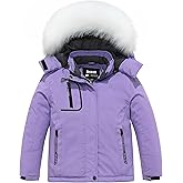 Skieer Girl's Waterproof Ski Jacket Windproof Winter Jacket Hooded Rain Coat