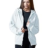 Cloud Essentials Oversized Zip Up Hoodie for Women, Soft Fleece Cotton Blend, Cozy Full Zip Sweatshirt