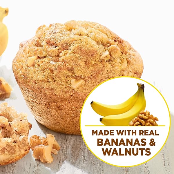 KRUSTEAZ BANANA NUT MUFFIN MIX, MADE WITH REAL BANANAS AND WALNUTS, 15.4 OZ BOX