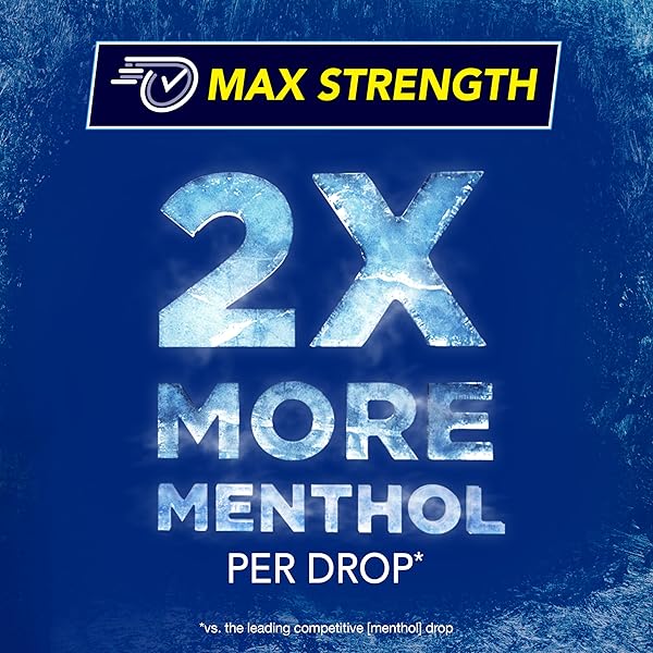 VICKS VAPOCOOL SEVERE MEDICATED SORE THROAT DROPS, MAX STRENGTH MENTHOL, SOOTHES SORE THROAT PAIN, WINTERFROST FLAVOR, 45CT