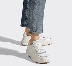 LUCKY STEP Women's Platform Sneakers Rhinestone