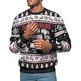 99TIMORO Funny Ugly Christmas Sweater for Men and Women, Holiday Pullover 2025, Novelty Crewneck Sweatshirt, Festive Gift