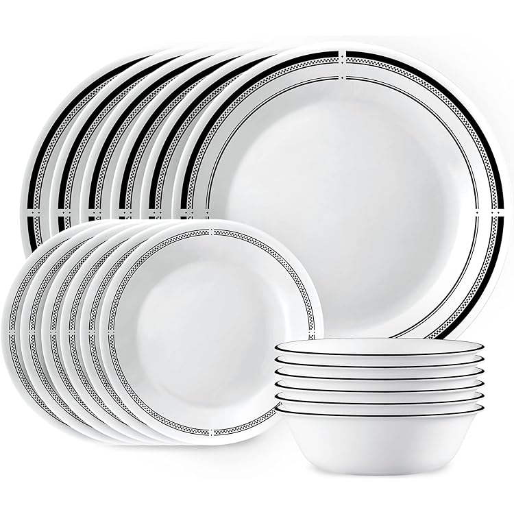 【チップと】 Corelle 3236 Chip and Break Resistant Dinner Set 16 Pieces