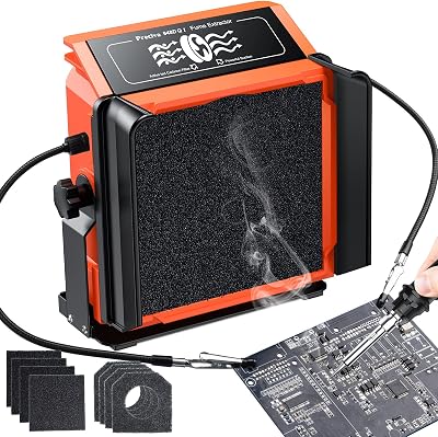 Preciva Soldering Fume Extractor UK Plug, 8 Active Carbon Filters, 2 Clips