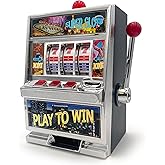 12.5" Large Play to Win Slot Machine Figurine - Black &amp; Aluminum