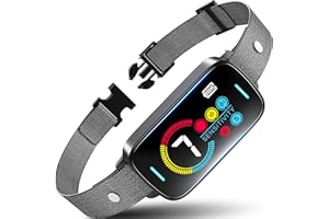 SLAYKAM Upgrade Ultrasonic Bark Collar for Large Medium Small for Dogs Smart Automatic Bark Collar Rechargeable Anti Barking Training Collar with Waterproof Vibration and Beep 7 Sensitivity