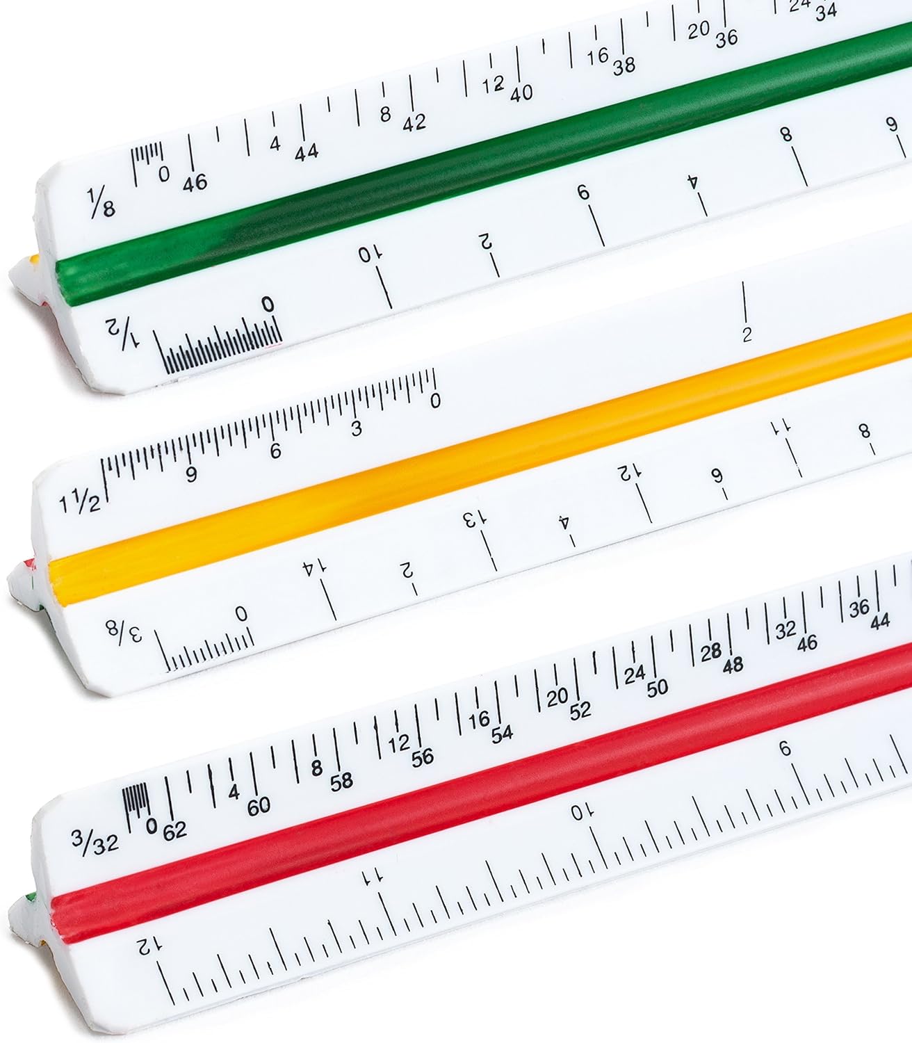 Mr. Pen Architectural Triangular Ruler Set with 12 Inch Triangular Scale, 11 Inch 30/60 and 8 Inch 45/90 Triangles : Office Products
