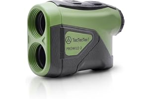 TecTecTec ProWild 2 High Accuracy Laser Rangefinder for Hunting with Range Scan, Speed Mode, CR2 Battery, and Normal Measurements - Green