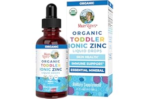 MaryRuth Organics USDA Toddler Liquid Drops | Zinc Sulfate | Immune Support Supplement| Skin Health | Vegan | Formulated for Ages 1-3 | Delicious Berry Flavor | 1 Month Supply | 2 Fl Oz