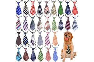IVIA PET 30 Pcs Medium Dog Neck Ties | Double Design | Pet Neckties for Daily Wearing Photography Holiday Birthday Festival Party Christmas etc.(30 Pcs)