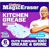 Mr. Clean Magic Eraser Foaming Sponge, Kitchen Grease Eraser, Dawn Cleaning Power, Oven Cleaner, Clean Scent, 6ct