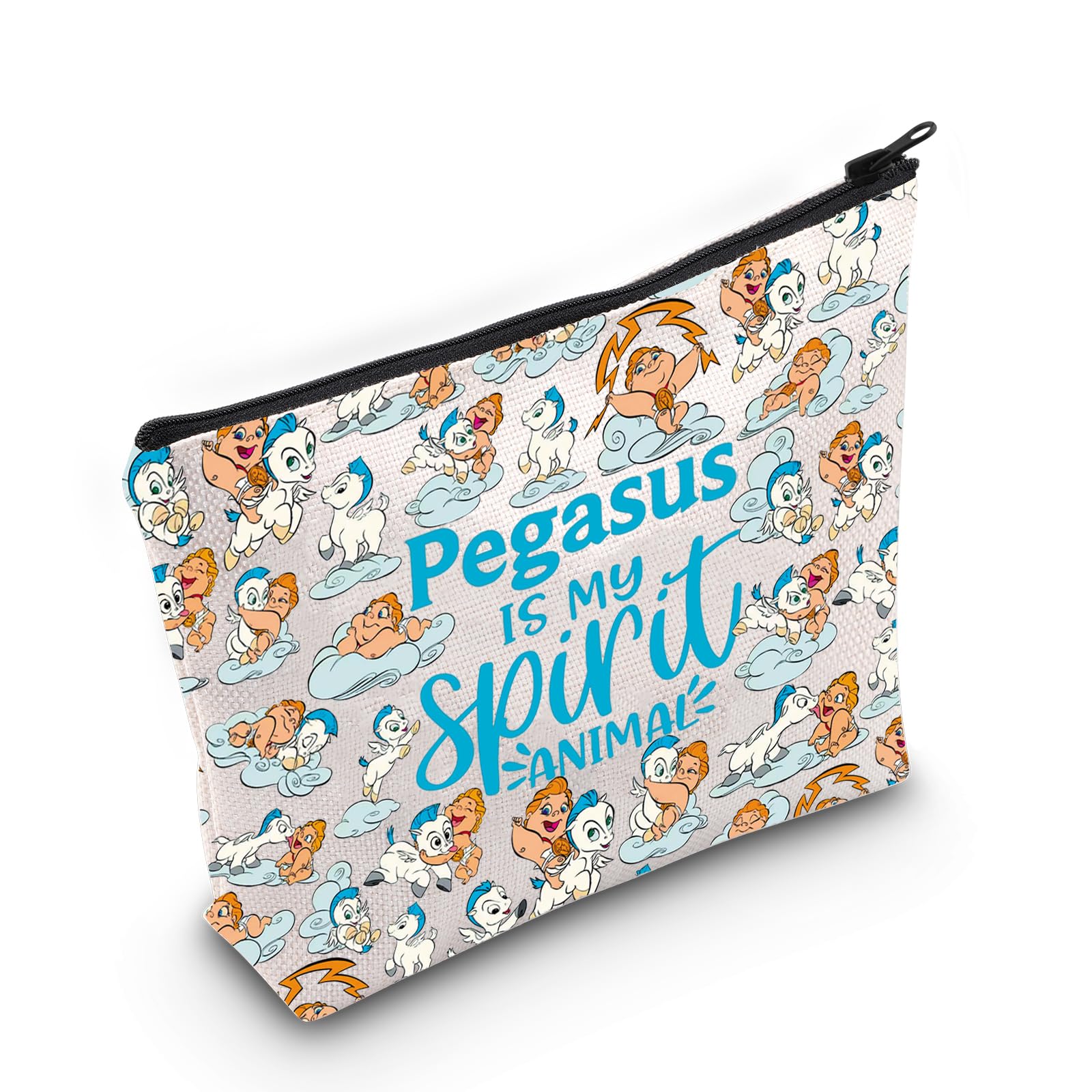 LEVLO Hercules Pegasus Cosmetic Makeup Bag Horse Pegasus Lover Gift Pegasus is My Spirit Animal Hercules Pegasus Merchandise Pegasus Bag