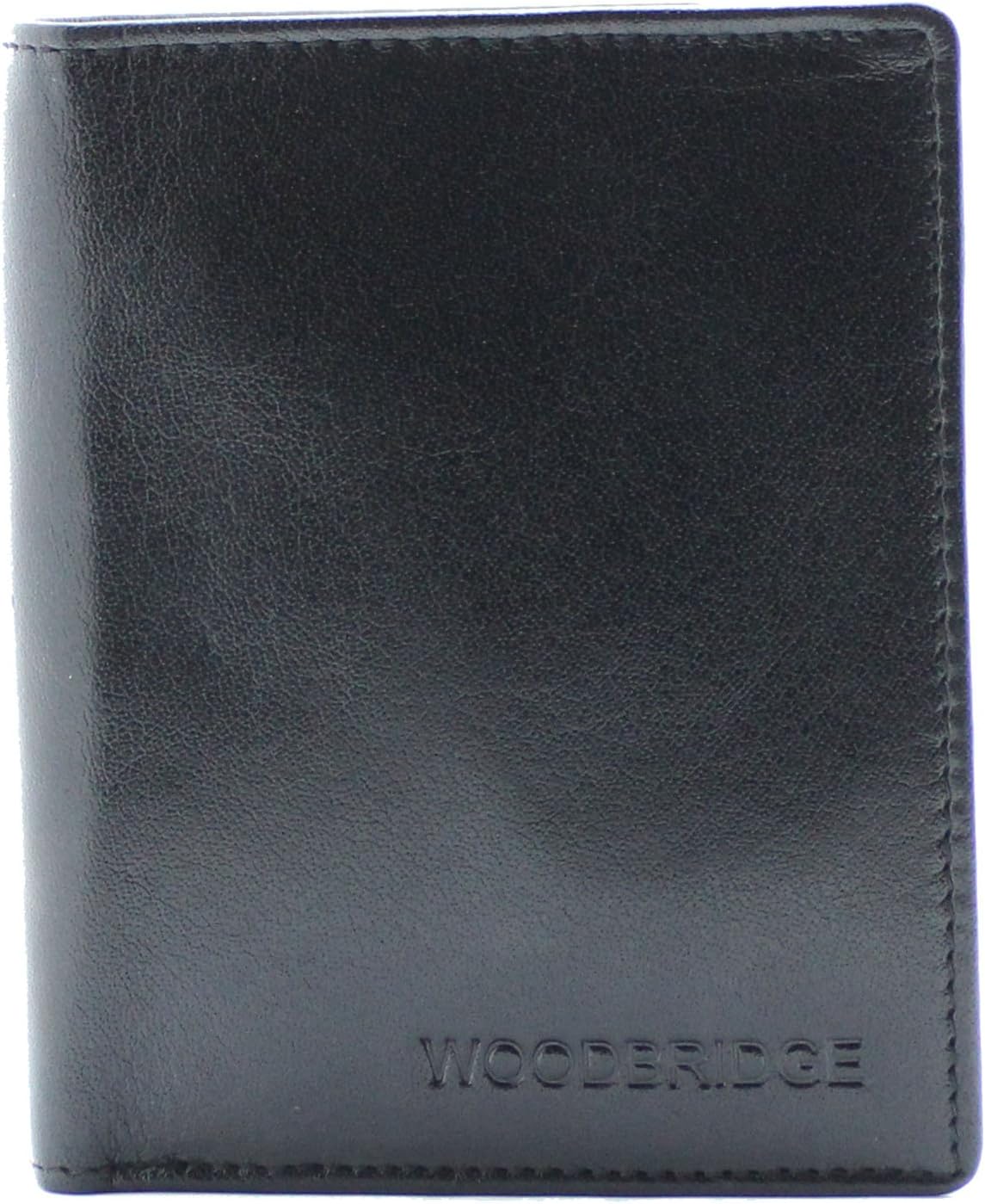 Mens RFID Blocking Tall Leather Trifold Wallet 4005 Black