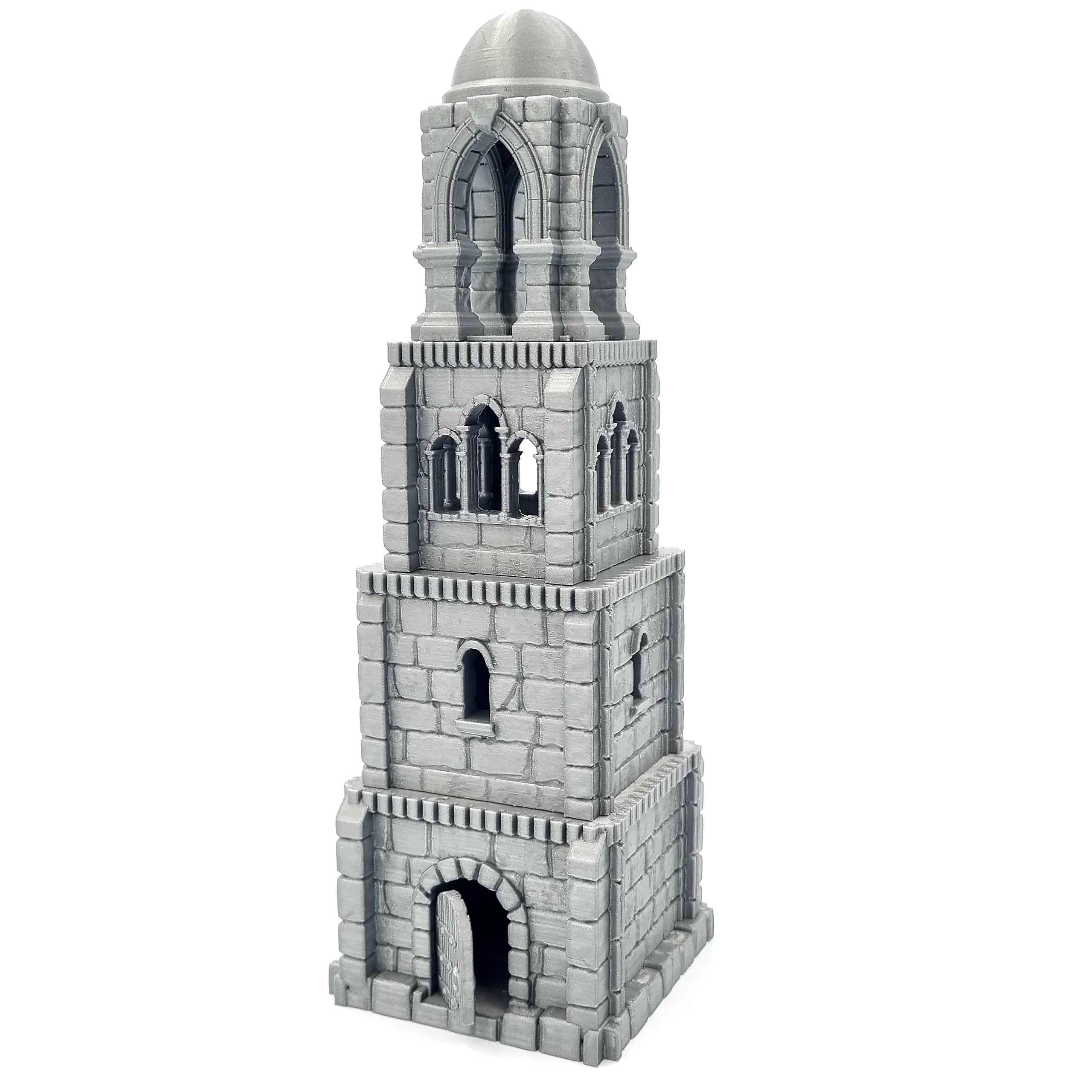 QP3D - Battle Tower Building, Terrain Scenery for Tabletop & RPG 28-32mm Miniatures Wargame Ruined Wall Props DnD D&D, 3D Printed and Paintable