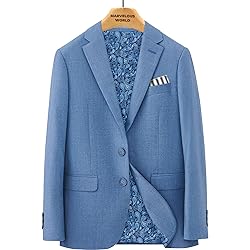Marvelous World Boys Suits Blue Gray Slim Fit Size
