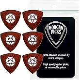 Morgan Picks Tri2-6 picks for guitar/bass. Pentagram cutout for grip and look. 100% made in Denmark