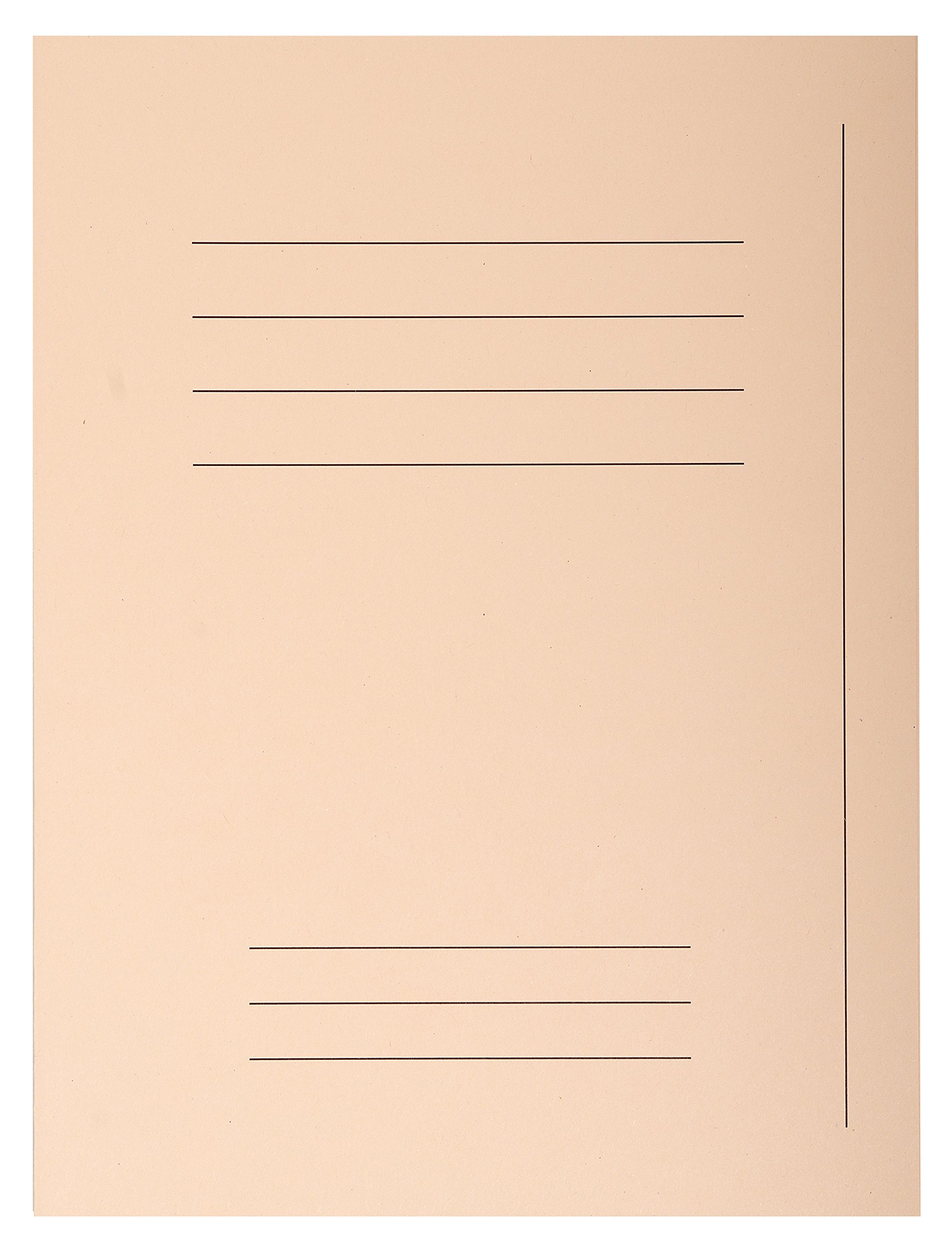 Exacompta - Ref 435002E - Forever Printed Square Cut Folder - 240 x 320mm in Size, Suitable for Storing A4 Documents, Made from 220gsm Recycled Card - Buff (Pack of 50)