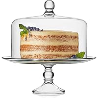 Libbey Selene Glass Cake Stand with Dome