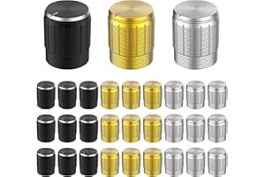 BaYiToo 30 Pcs Potentiometer Control Knobs, 6mm Aluminium Alloy Knob Swicth Replacement for Electric Guitar Volume Tone Knobs