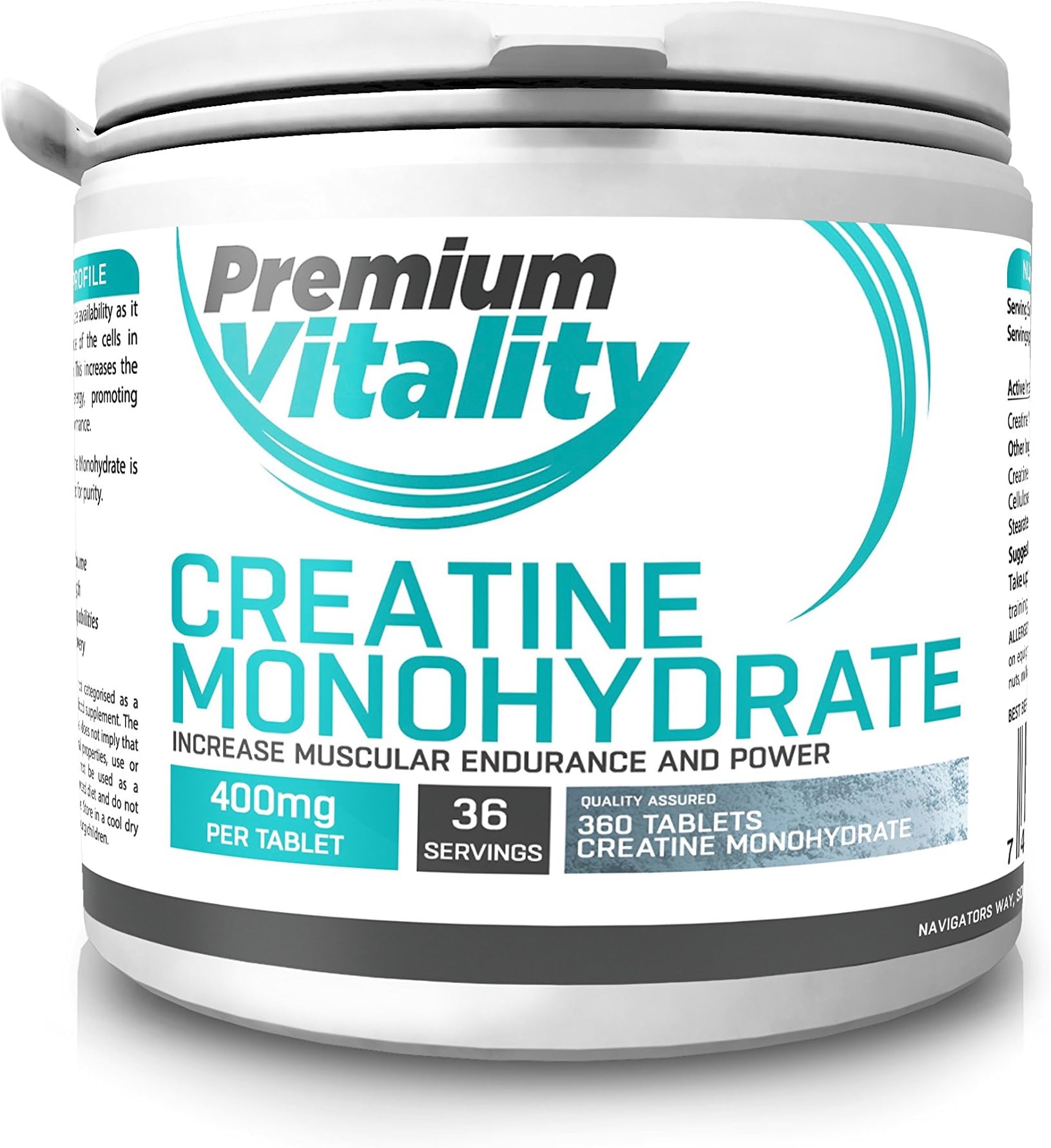 Creatine Monohydrate Tablets 360 x Creatine Tablets Increase Muscle Strength, Explosive Performance, Energy and Stamina 100% Pure Micronised Creatine Tablet Better Workouts, Better Gains