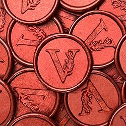 25Pcs Red Wax Seal Stickers Handmade Vintage