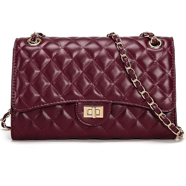 Amazon.com: DIUY Quilted Leather Crossbody Bags for Women Trendy
