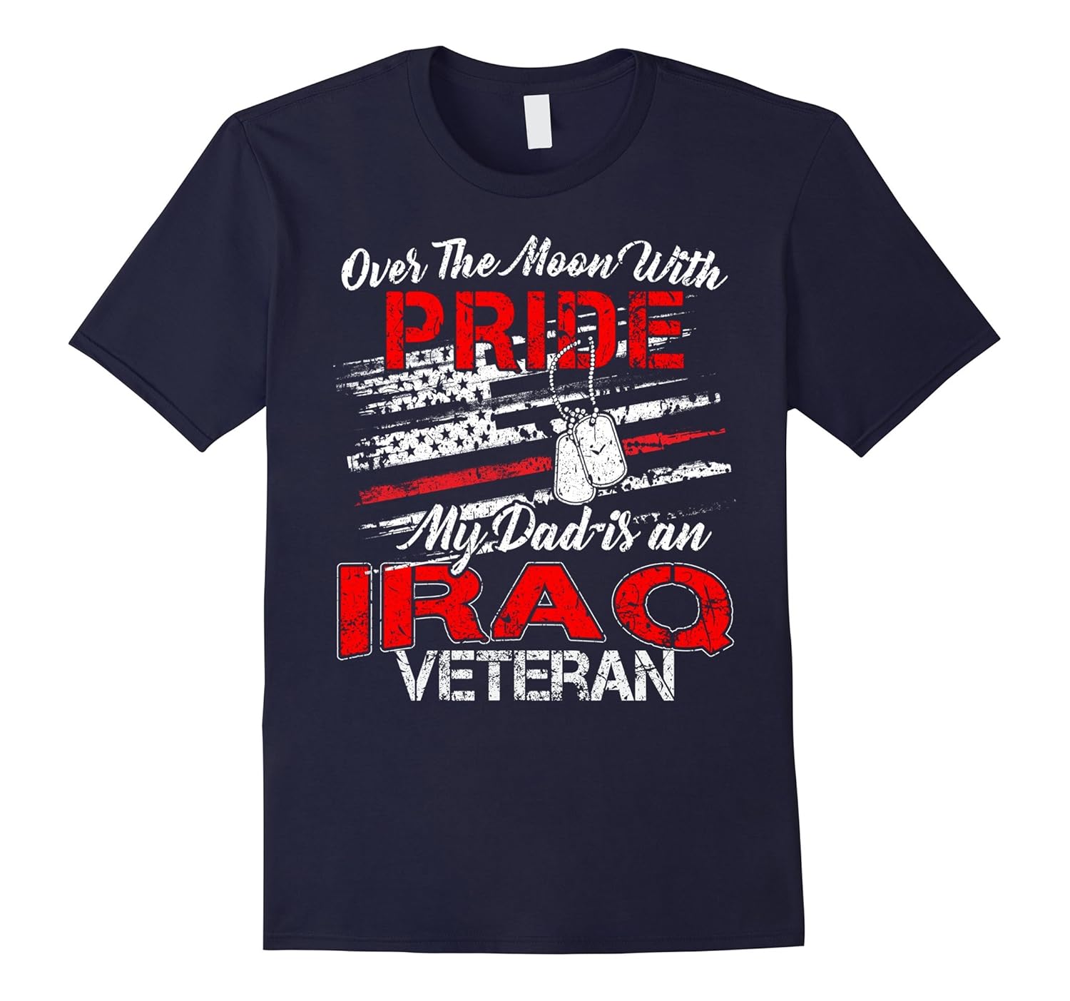 My Dad Is An Iraq Veteran Tshirt-Rose