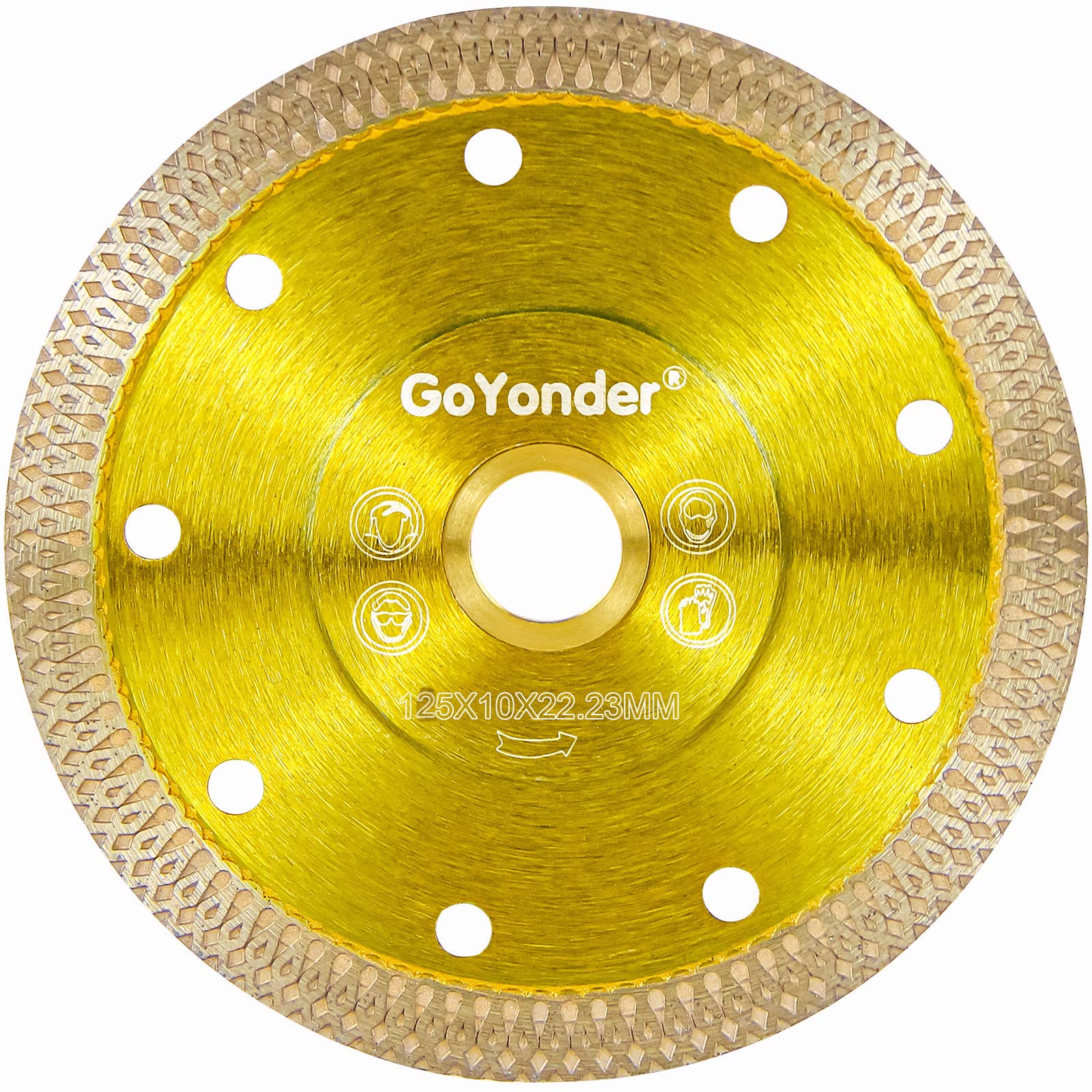 GoYonder 5"/125mm Super Thin Diamond Ceramic Saw Blade Porcelain Cutting Blade for Cutting Ceramic Or Porcelain Tile (5-Inch)