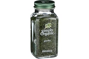 KAXIFEI Simply Organic Parsley Flakes, Cut & Sifted, Certified Organic | 0.26 oz | Pack of 4 | Petroselinum crispum var. neapolitanum