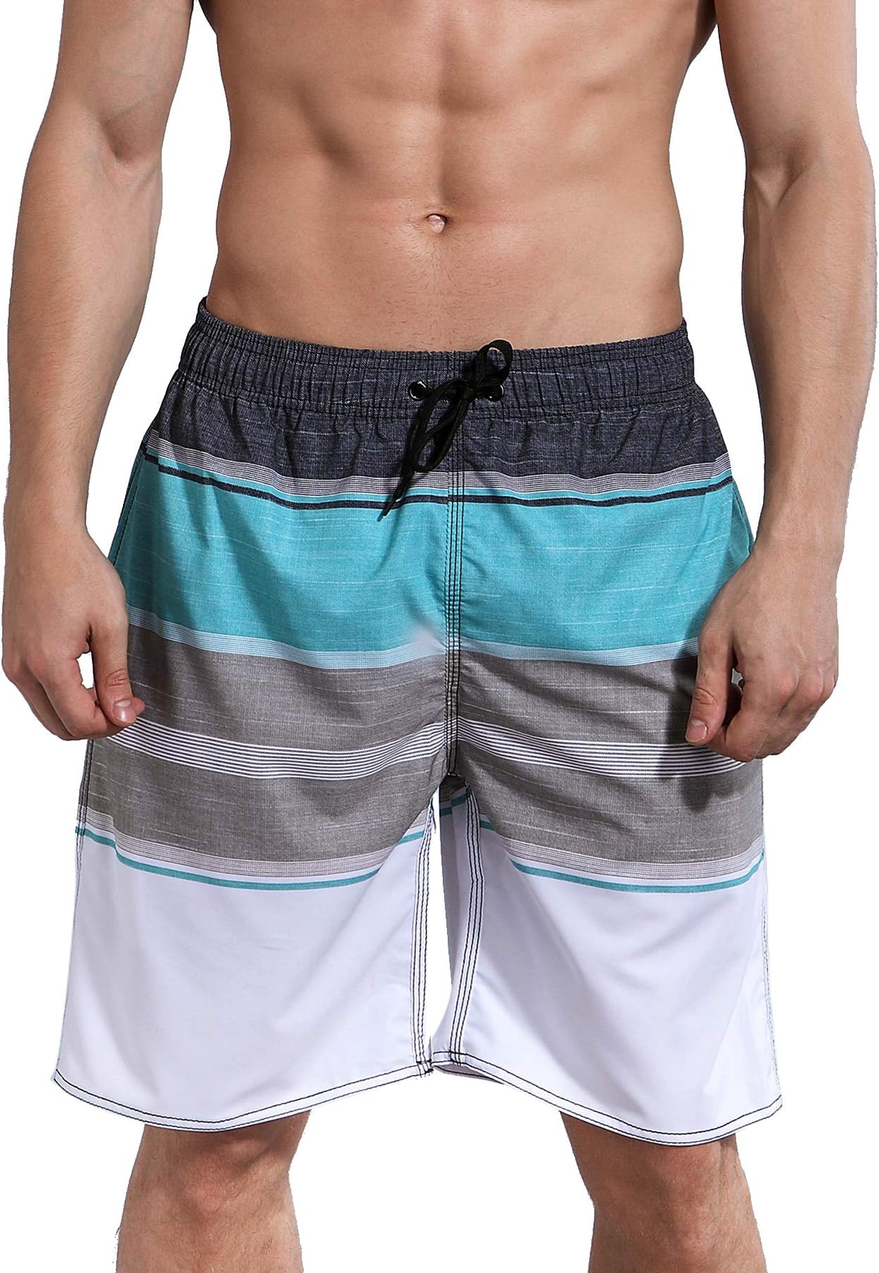 MILANKERR Men's Swim Trunks Stretch Beach Quick Dry Shorts