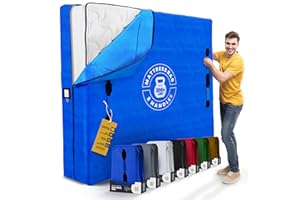 BELADOR Mattress Bags for Moving with 8 Handles - Full XL Size - Extra-Thick Mattress Bag for Moving - Reusable Mattress Storage Bag - Mattress Cover for Moving with Zipper, Moving Mattress Bag Protector