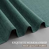 CUCRAF 100% Blackout Curtains 66 x 114 Inch Eyelet 2 Panels Dark Green view 6