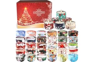 36Pack Christmas Scented Candles Sets,Long Burning,Clean Burn,2.5oz Natural Soy Wax with Essential Oils Decorative Aromathera