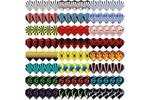 Deetenks 120PCS Dart Flights Durable Standard PET Dart Flights Replacement Feather Tail Wing for Soft Tip Steel Tip Darts