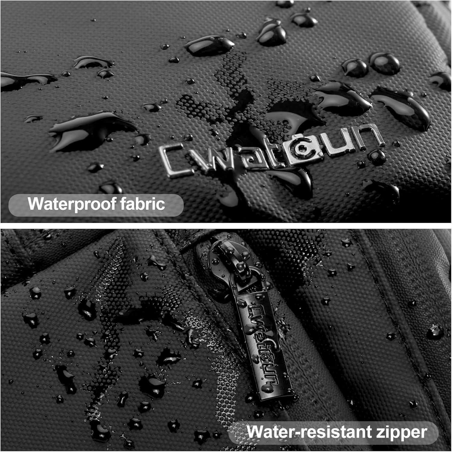 Cwatcun Waterproof Camera Waist Bag Compact Camera Case, Lightweight Portable Fanny Pack, Daily Carry Storage Case Crossbody Bag for Canon, Nikon, Sony, Fuji DSLR/SLR/Mirrorless Camera, Lens, Black