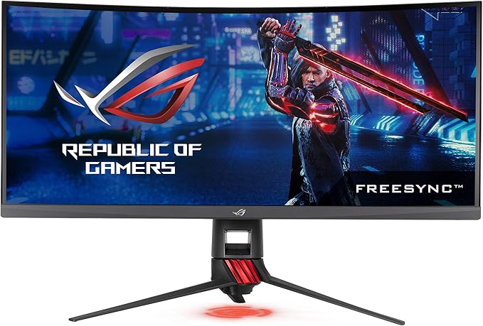 Amazon Com Asus 35 Curved Gaming Monitor Uwqhd 1440p 100hz Dp Hdmi Eye Care Freesync Adaptive Sync Rog Strix Xg35vq Computers Accessories