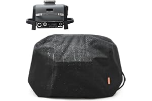 TRAVELIT Waterproof Cover for Ninja Woodfire Outdoor Grill, Accessories for Ninja Wood Fire Smoker Grill OG700 Series, with Power Cord Storage Pocket, Windproof with Elastic Band Closure (Cover Only)