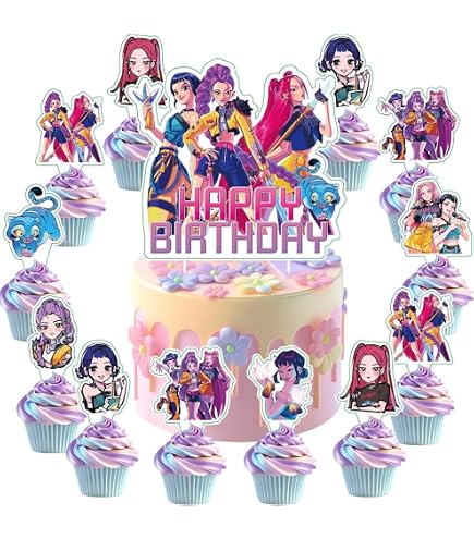 GWAWG 50 Décorations De Gâteau Thème Jeu – Toppers Et Emballages Pour Anniversaire Enfants Et Adultes