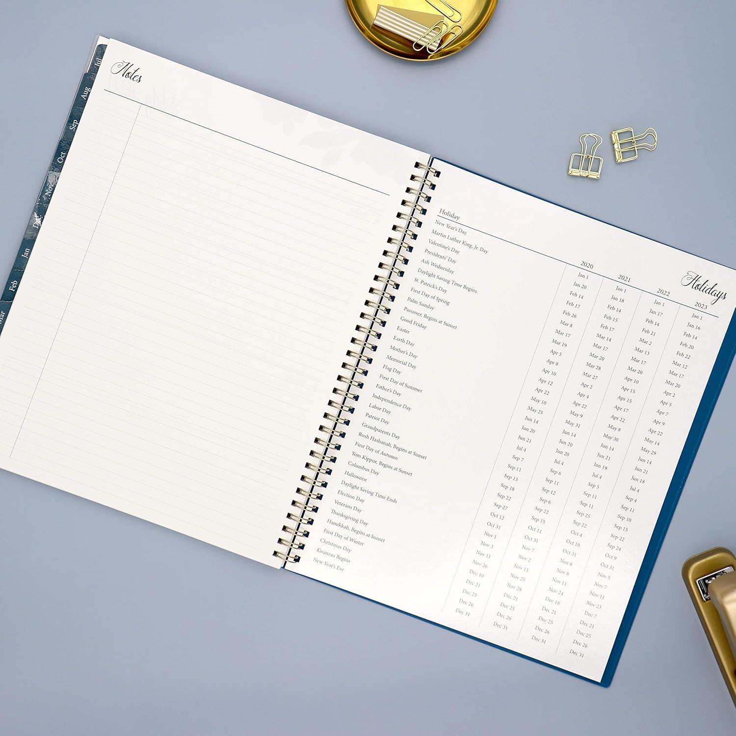 Blue Sky 2020-2021 Academic Year Weekly & Monthly Planner, Frosted Flexible Cover, Twin-Wire Binding, 8.5" x 11", Bakah Blue : Office Products