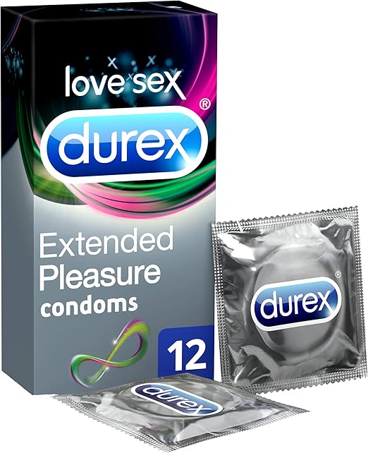 Durex Extended Pleasure Condoms, Pack of 12 (Packaging May Vary) Amazon.co.uk Health
