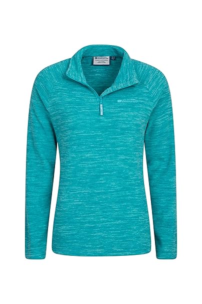 Mountain Warehouse Snowdon Damen-Fleecejacke - Antipill, Leichter Pullover, halber Reißverschluss, atmungsaktives Sweatshirt,
