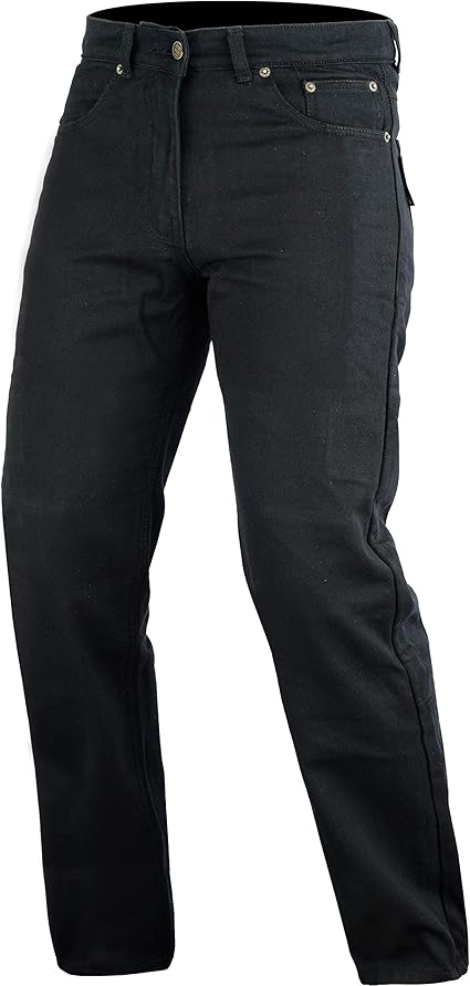 Bikers Gear UK Moto Noir Coupe Classique Jeans avec Duponttm Kevlar Aramide Fibre Amovible Armour
