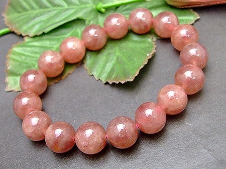 Amazon Co Jp e 12mm Aストロベリークォーツ ブレスレット 内径17cm 苺水晶 ブラジル産 天然石 パワーストーン おもちゃ