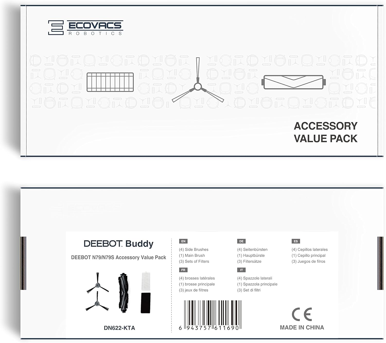 ECOVACS DN622-KTA Accesorios, Plástico, Bianco: Amazon.es: Hogar