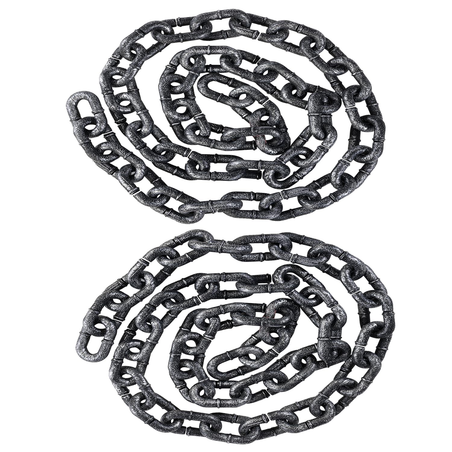 Photo 1 of 2 Pcs 6 Ft Halloween Plastic Chain?Props Decoration Prison Chain for Halloween Party Decoration Creepy Cosplay Accessory Haunted House Decor