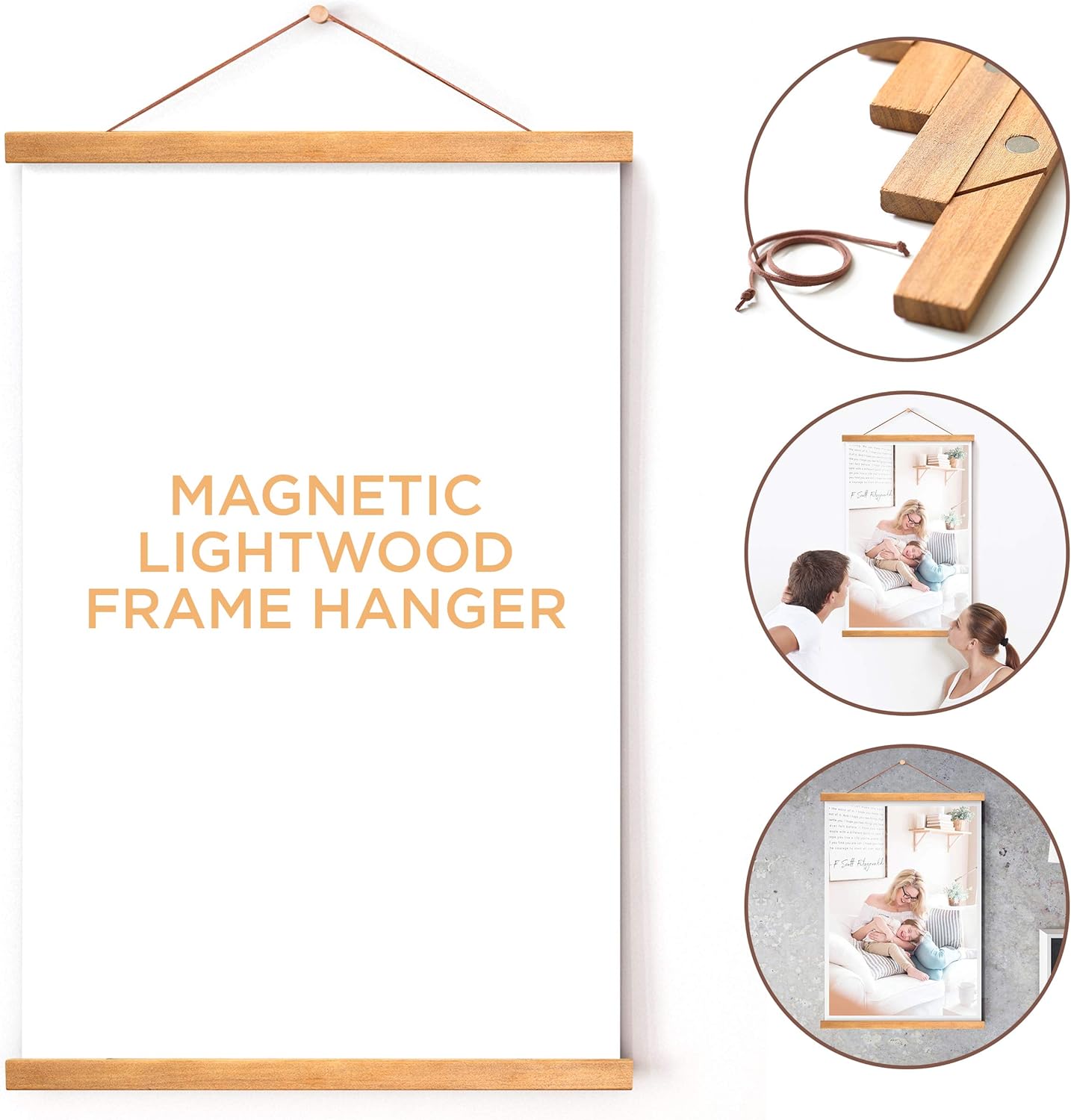 ETCBUYS Poster Frame with Hanger Light