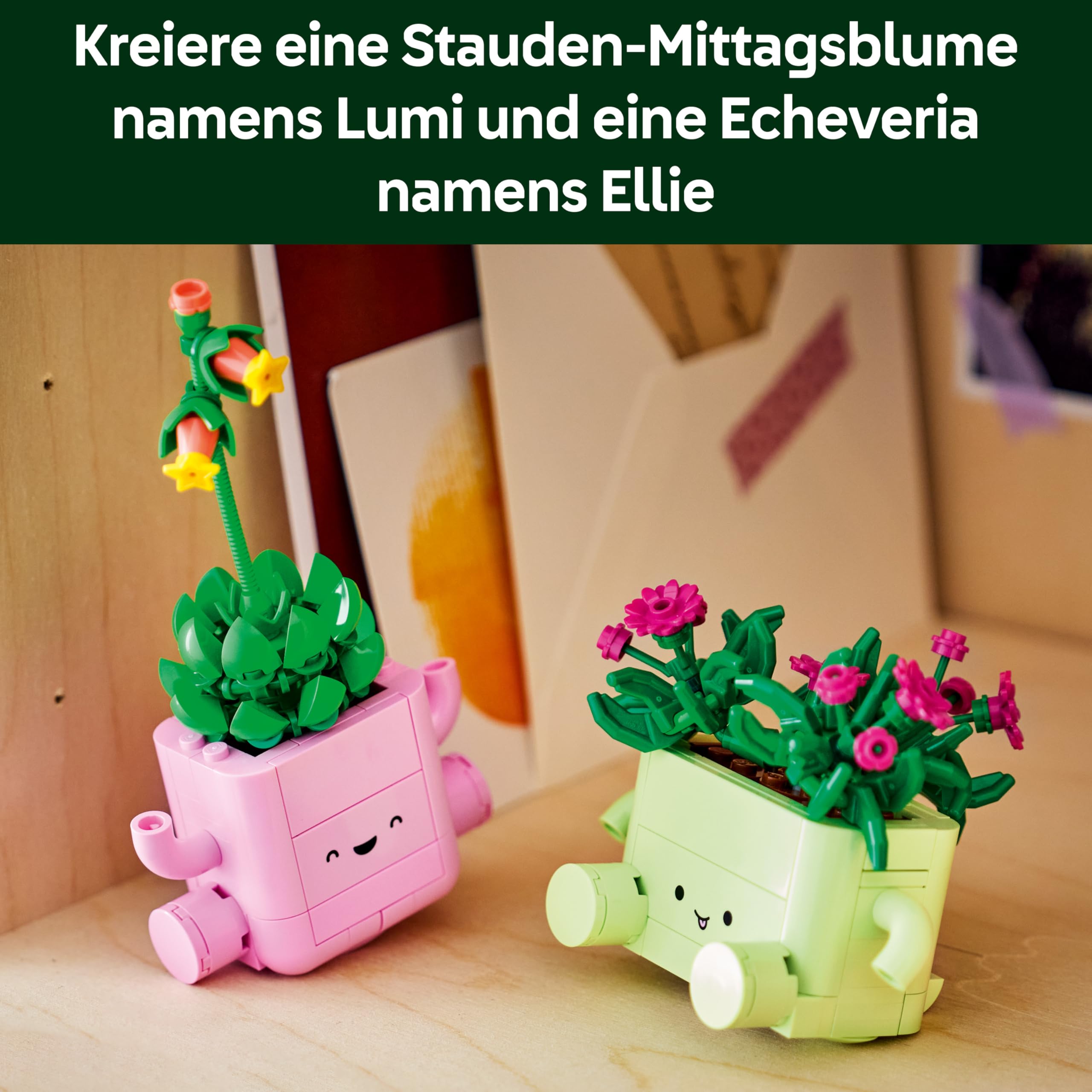LEGO Botanicals Schaukelnde Pflanzen - Set mit Kunstblumen - mit 2 Kunstpflanzen & 2 pastellfarbenen Blumentöpfen für Schlafzimmer Deko - DIY Geschenkidee für Mädchen ab 9 Jahren & Erwachsene - 11506 4