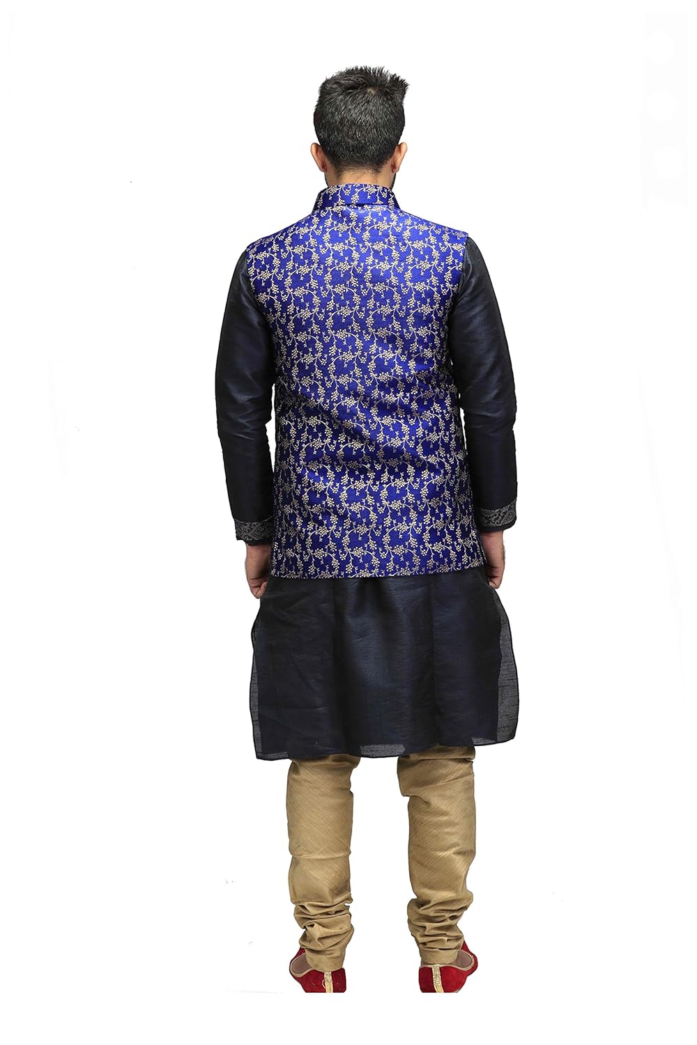 veera paridhaan men's banarasi printed nehru jacket